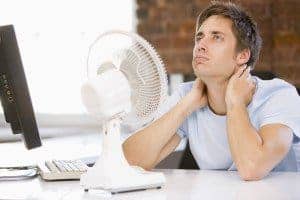 Hot man with fan Hot, Fan, Broken AC, Maintenance