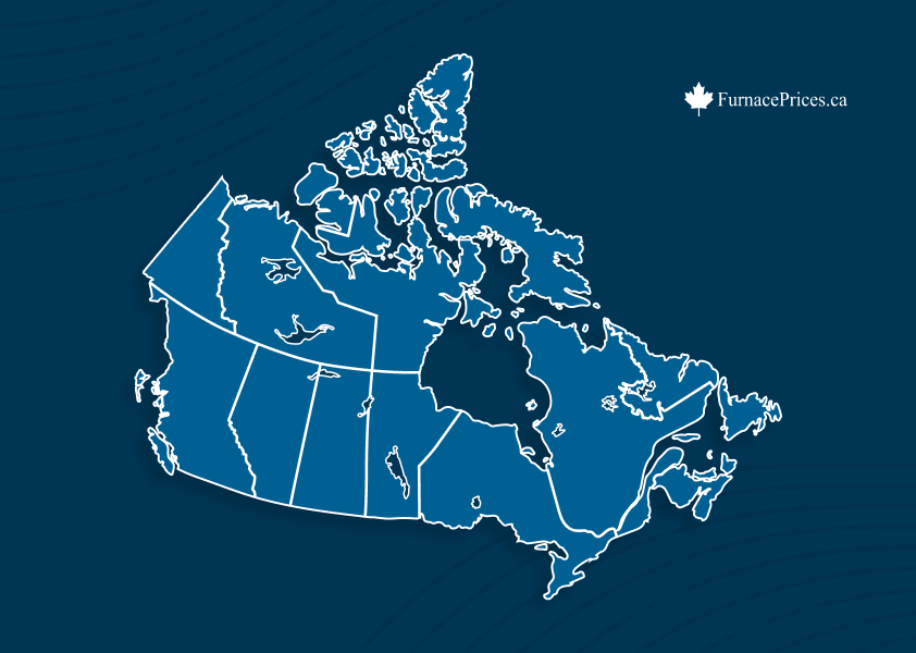 Map of Canada. Before buying an air conditioner, consider the climate where you live