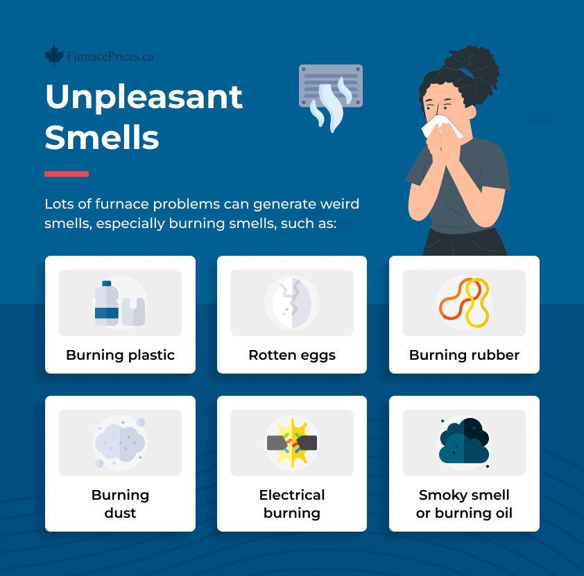 Burning smells are a sign that you need an emergency furnace repair