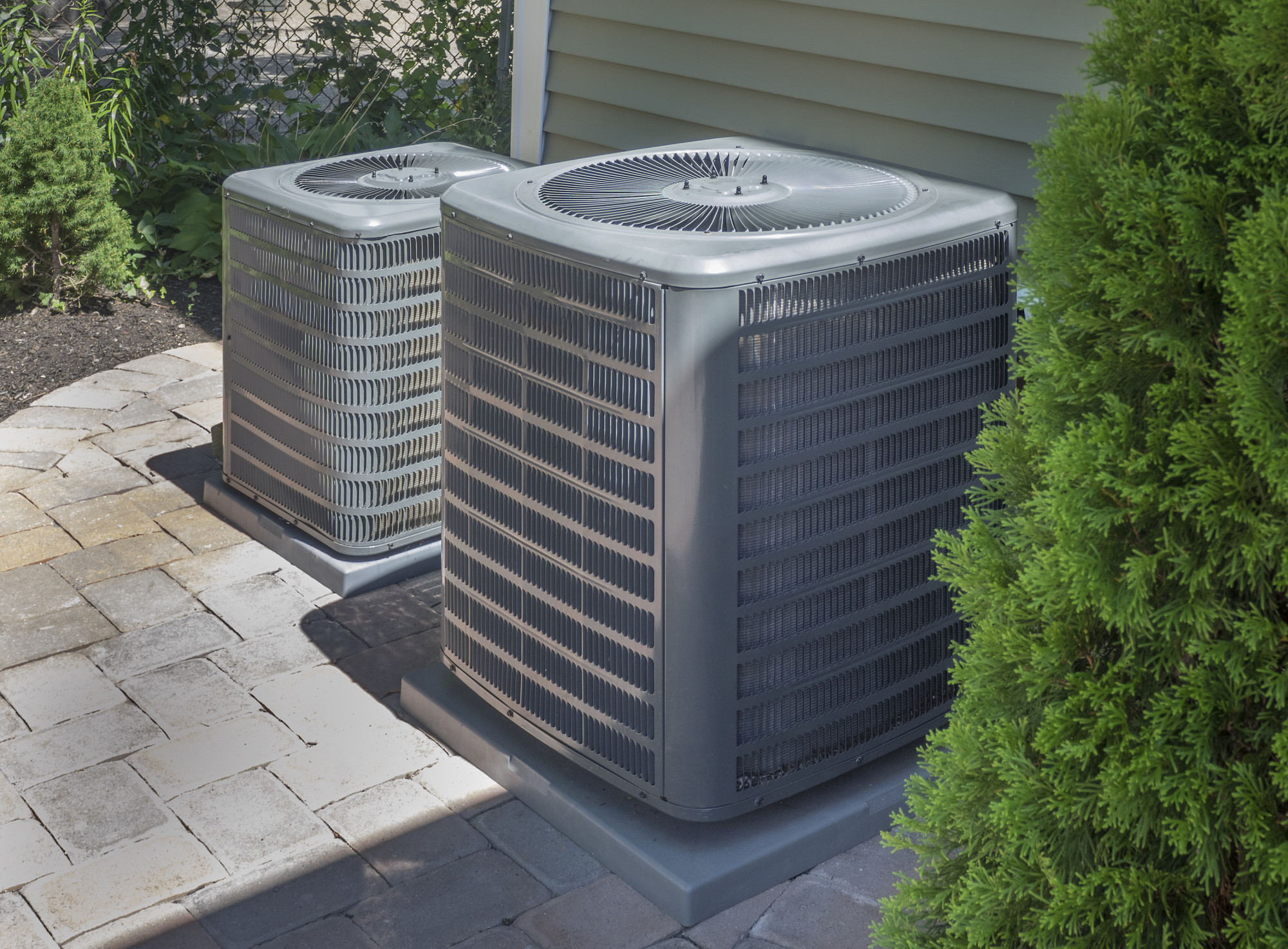 HVAC heating and air conditioning residential units or heat pumps