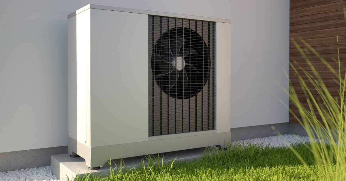 A heat pump cooling a home