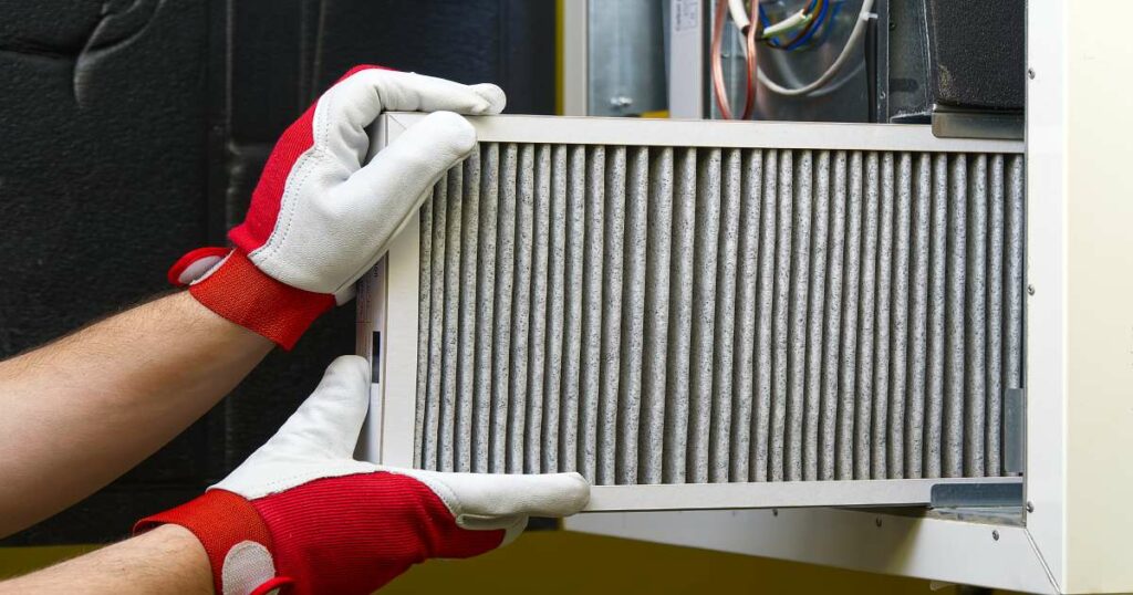 Replacing the filter in the central furnace system