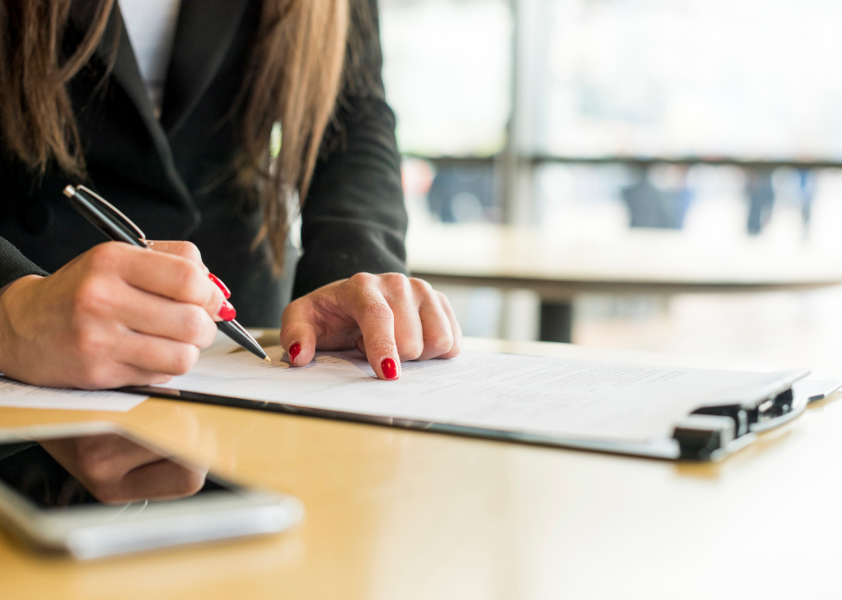 Filling out tax forms for medical deductions